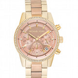 Michael Kors Ritz Chronograph Rose Dial Two Tone Steel Strap Watch for Women - MK6475 Buy Now By Michael Kors