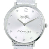 Coach Slim Easton Silver Dial Silver Leather Strap Watch for Women - 14502685 Buy Now By Coach