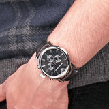 Emporio Armani Classic Chronograph Black Dial Black Leather Strap Watch For Men - AR0431 Buy Now By Emporio Armani