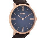 Hugo Boss Classic Jackson Blue Dial Brown Leather Strap Watch for Men - 1513458 Buy Now By Hugo Boss