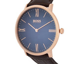Hugo Boss Jackson Blue Dial Black Leather Strap Watch for Men - 1513371 Buy Now By Hugo Boss