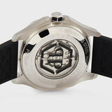Philipp Plein High-Conic Automatic Silver Dial Black Silicone Strap Watch For Men- PWRAA0123 Authentic Buy Shop Now