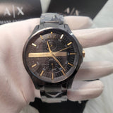 Armani Exchange Hampton Chronograph Black Dial Black Steel Strap Watch For Men - AX2121 Buy Now By Armani Exchange