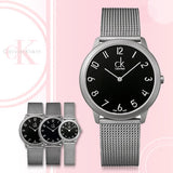 Calvin Klein Minimal Black Dial Silver Mesh Bracelet Watch for Men - K3M51151 Buy Now By Calvin Klein