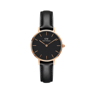Daniel Wellington Classic Petite Sheffield Black Dial Black Leather Strap Watch For Women - DW00100224 Buy Now By Daniel Wellington