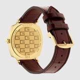 Gucci Grip Quartz Gold Dial Maroon Leather Strap Watch For Women - YA157413 Buy Now By Gucci