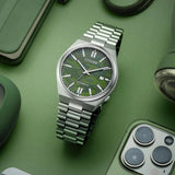 Citizen Tsuyosa Automatic Camouflage Green Dial Silver Steel Strap Watch For Men - NJ0159-86X Buy Now By Citizen