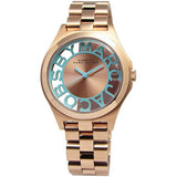 Marc Jacobs Henry Rose Gold Dial Rose Gold Steel Strap Watch for Women - MBM3296 Buy Now By Marc Jacobs