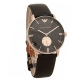 Emporio Armani Classic Brown Dial Brown Leather Strap Watch For Men - AR0383 Buy Now By Emporio Armani