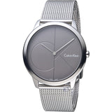 Calvin Klein Minimal Black Dial Silver Mesh Bracelet Watch for Men - K3M21123 Buy Now By Calvin Klein