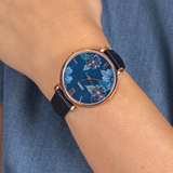 Fossil Jacqueline Blue Dial Blue Leather Strap Watch for Women - ES4673 Buy Now By Fossil