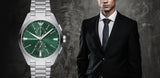 Emporio Armani Chronograph Green Dial Silver Steel Strap Watch For Men - AR11480 Buy Now By Emporio Armani