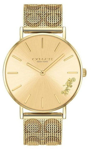 Coach Perry Gold Dial Gold Mesh Bracelet Watch for Women - 14503342 Buy Now By Coach