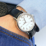 Tissot Carson Powermatic 80 White Dial Black Leather Strap Watch For Men - T085.407.16.013.00 Buy Now By Tissot