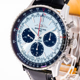Breitling Navitimer B01 Chronograph 43 Blue Dial Black Leather Strap Watch for Men - AB0138241C1P1 Buy Now By Breitling