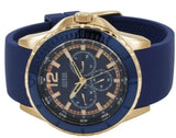 Guess Maverick Blue Dial Blue Rubber Strap Watch for Men - W0485G1 Buy Now By Guess