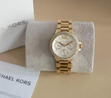 Michael Kors Mini Camille Chronograph White Dial Rose Gold Steel Strap Watch For Women - MK6844 Buy Now By Michael Kors
