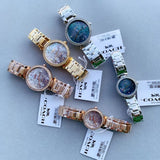 Coach Park Mother of Pearl Blue Dial Silver Steel Strap Watch for Women - 14503224 Buy Now By Coach