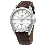 Tissot Gentleman Powermatic 80 Silicium Silver Dial Brown Leather Strap Watch For Men - T127.407.16.031.01 Buy Now By Tissot