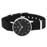Daniel Wellington Classic Petite Cornwall Black Dial Black NATO Strap Watch For Women - DW00100216 Buy Now By Daniel Wellington