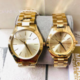 Michael Kors Slim Runway Gold Dial Gold Stainless Steel Strap Watch for Women - MK3179 Buy Now By Michael Kors