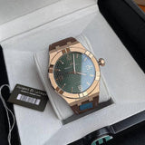 Maurice Lacroix Aikon Automatic Green Dial Brown Leather Strap Watch For Men - AI6008-BRZ0B-630-M Buy Now By Maurice Lacroix