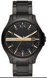 Armani Exchange Hampton Chronograph Black Dial Black Steel Strap Watch For Men - AX2150 Buy Now By Armani Exchange