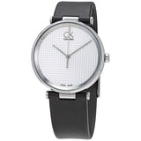 Calvin Klein Sight Silver Dial Black Leather Strap Watch for Men - K1S21120 Buy Now By Calvin Klein