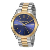 Michael Kors Slim Runway Blue Dial Two Tone Steel Strap Watch for Women - MK3479 Buy Now By Michael Kors