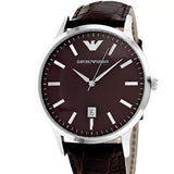 Emporio Armani Renato Classic Brown Dial Brown Leather Strap Watch For Men - AR2413 Buy Now By Emporio Armani