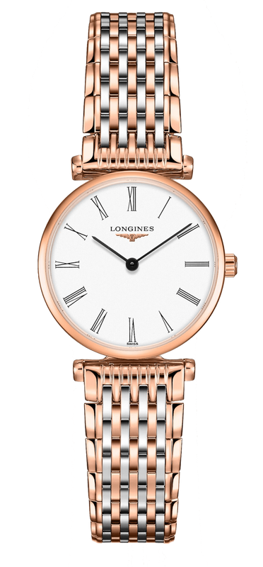 Longines La Grande Classique De Longines White Dial Two Tone Mesh Bracelet Watch for Women - L4.209.1.91.7 Buy Now By Longines