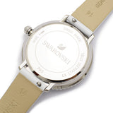 Swarovski Crystal Frost Silver Dial White Leather Strap Watch for Women - 5484070 Buy Now By Swarovski