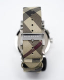 Burberry The City Smoke Dial Checked Brown Leather Strap Watch for Men - BU9358 Buy Now By Burberry