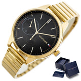 Tommy Hilfiger Brooke Black Dial Gold Steel Strap Watch for Women - 1782019 Buy Now By Tommy Hilfiger