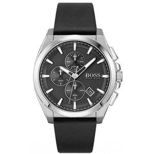 Hugo Boss Grandmaster Chronograph Black Dial Black Leather Strap Watch for Men - 1513881 Buy Now By Hugo Boss