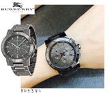 Burberry The City Grey Dial Gunmetal Grey Steel Strap Watch for Men - BU9381 Buy Now By Burberry
