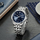 Citizen Eco Drive Blue Dial Silver Steel Strap Watch For Men - BM7250-56L Buy Now By Citizen