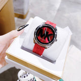 Michael Kors Janelle Three Hand Red Dial Red Rubber Strap Watch For Women - MK7144 Buy Now By Michael Kors