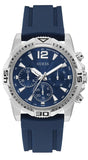 Guess Commander Blue Dial Blue Rubber Strap Watch for Men - GW0211G1 Buy Now By Guess