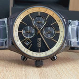 Hugo Boss Grand Prix Black Dial Black Steel Strap Watch for Men - 1513578 Buy Now By Hugo Boss