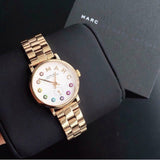 Marc Jacobs Baker Dexter White Dial Rose Gold Steel Strap Watch for Women - MBM3443 Buy Now By Marc Jacobs