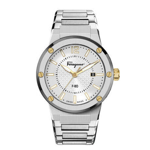 Salvatore Ferragamo F-80 Classic Silver Dial Silver Steel Strap Watch for Men - SFHY02922 Buy Now By Salvatore Ferragamo