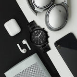 Fossil Neutra Chronograph Black Dial Black Steel Strap Watch for Men - FS5474 Buy Now By Fossil