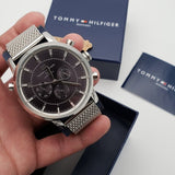Tommy Hilfiger Kane Black Dial Silver Mesh Bracelet Watch for Men - 1710402 Buy Now By Tommy Hilfiger