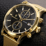 Maserati Epoca 42mm Black Dial Gold Mesh Bracelet Watch For Men - R8873618007 Buy Now By Maserati