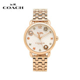 Coach Delancey White Dial Rose Gold Tone Stainless Steel Watch For Women - 14502811 Buy Now By Coach