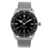 Breitling Superocean Heritage B20 Automatic 46 Black Dial Silver Mesh Bracelet Watch for Men - AB2020121B1A1 Buy Now By Breitling