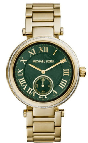 Michael Kors Skylar Green Dial Gold Steel Strap Watch for Women - MK6065 Buy Now By Michael Kors