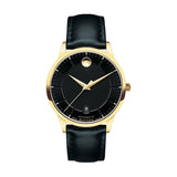 Movado 1881 Automatic Black Dial Black Leather Strap Watch For Men - 606875 Buy Now By Movado