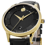 Movado 1881 Automatic Black Dial Black Leather Strap Watch For Men - 606875 Buy Now By Movado